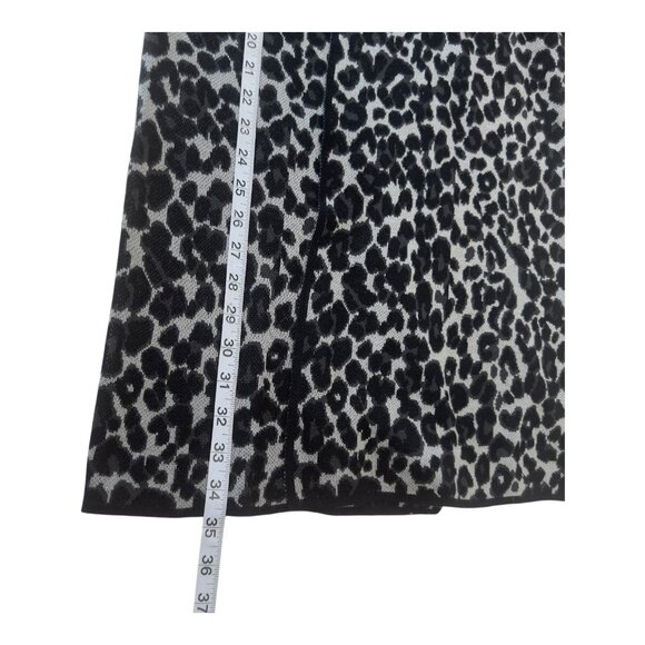 NEW DIRECTIONS Leopard Print Open Front Cardigan Sweater With Long Sleeves SZ S - Picture 6 of 10